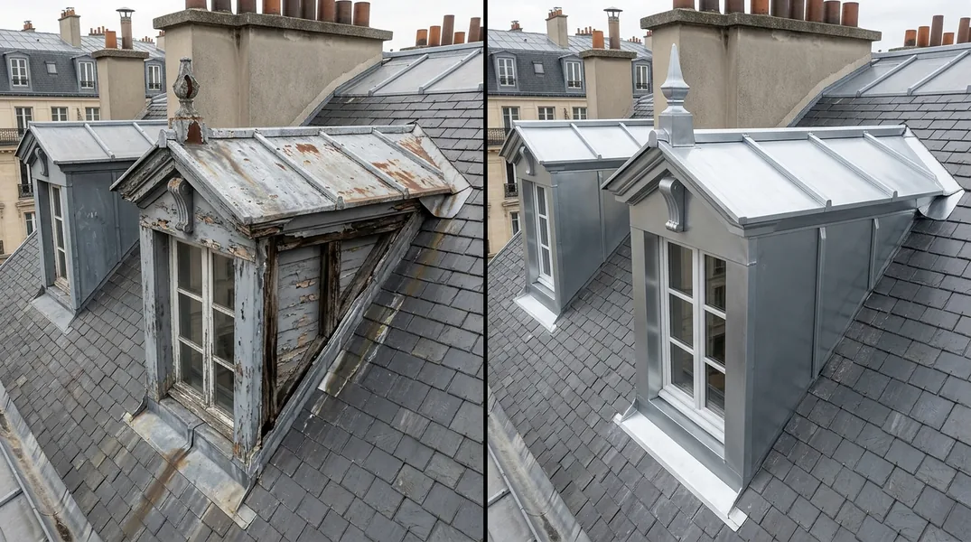 Résultat zinguerie à Paris — Zingueur Paris