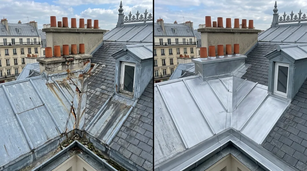 Fuite de toiture : tache au plafond, auréole, coulure, quel ouvrage ?