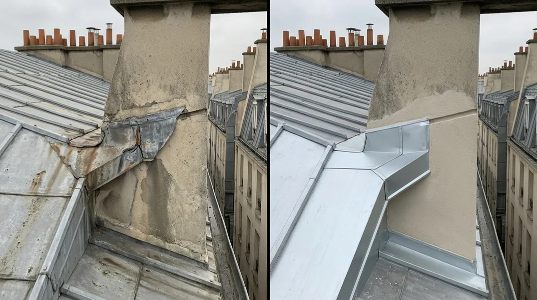 Jonction toit-mur : pourquoi elle fuit, comment la refaire