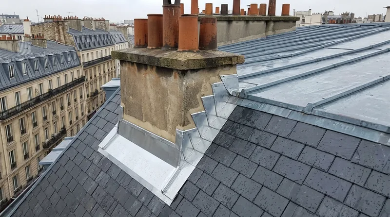 Abergement de cheminée zinc, hors dépose Paris