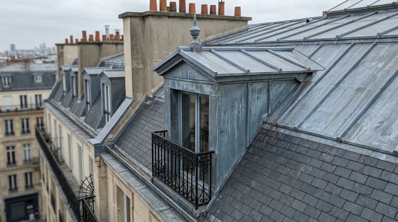 Lucarnes, chiens assis et ornements zinc Paris